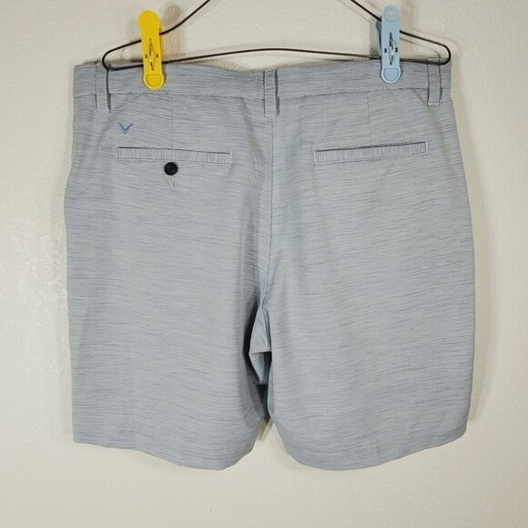 Callaway Mens Size 36 Heathered Gray Flat-Front Golf Shorts Polyester Blend - Picture 2 of 7